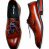 Men's Dark Brown Genuine Leather Split-Toe Derby Shoes Men's Dark Brown Genuine Leather Split-Toe Derby Shoes