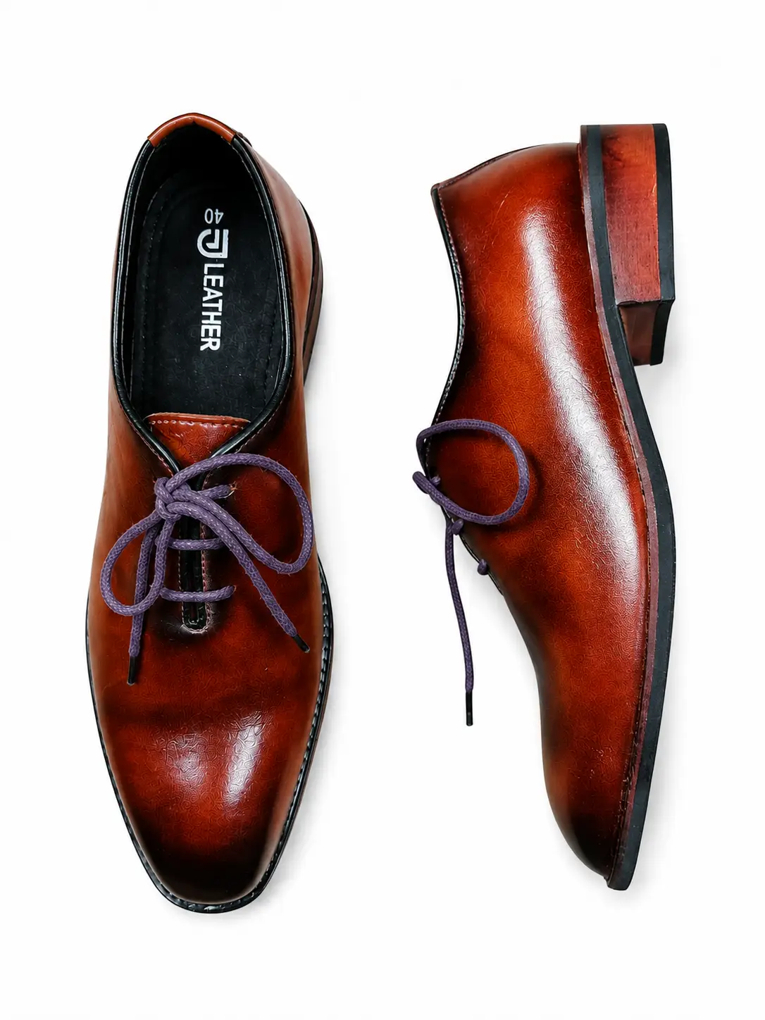 Men's Dark Brown Genuine Leather Split-Toe Derby Shoes Men's Dark Brown Genuine Leather Split-Toe Derby Shoes