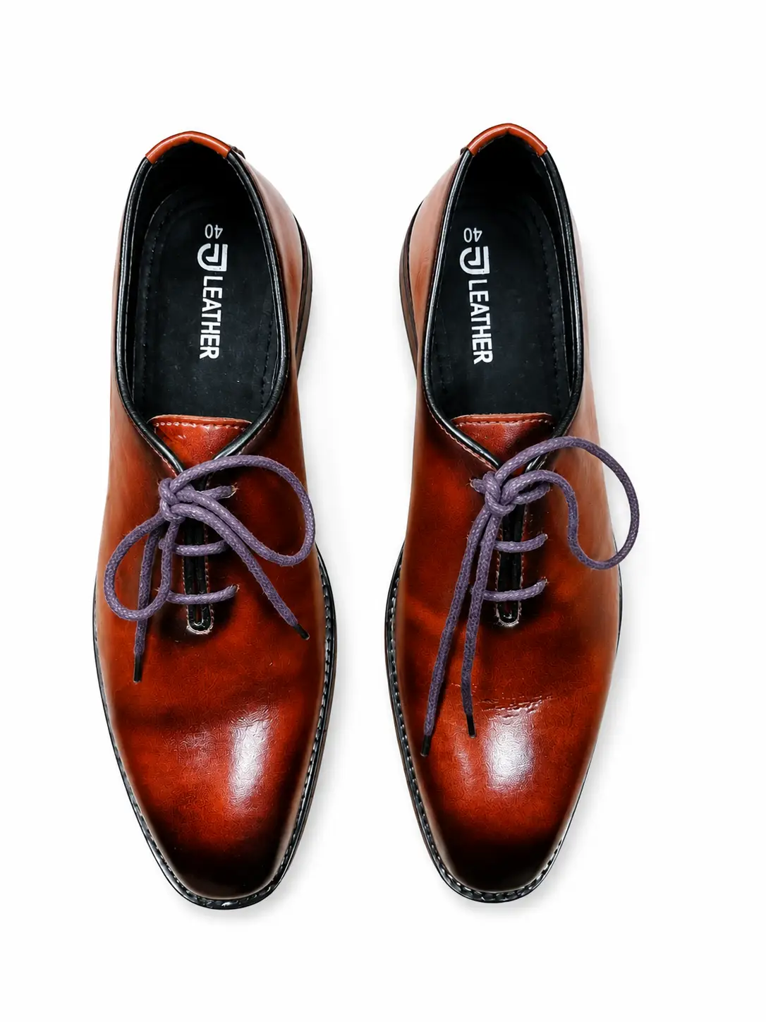 Men's Dark Brown Genuine Leather Split-Toe Derby Shoes Men's Dark Brown Genuine Leather Split-Toe Derby Shoes