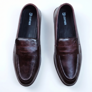 JL Leather Premium Brown Penny Loafer
