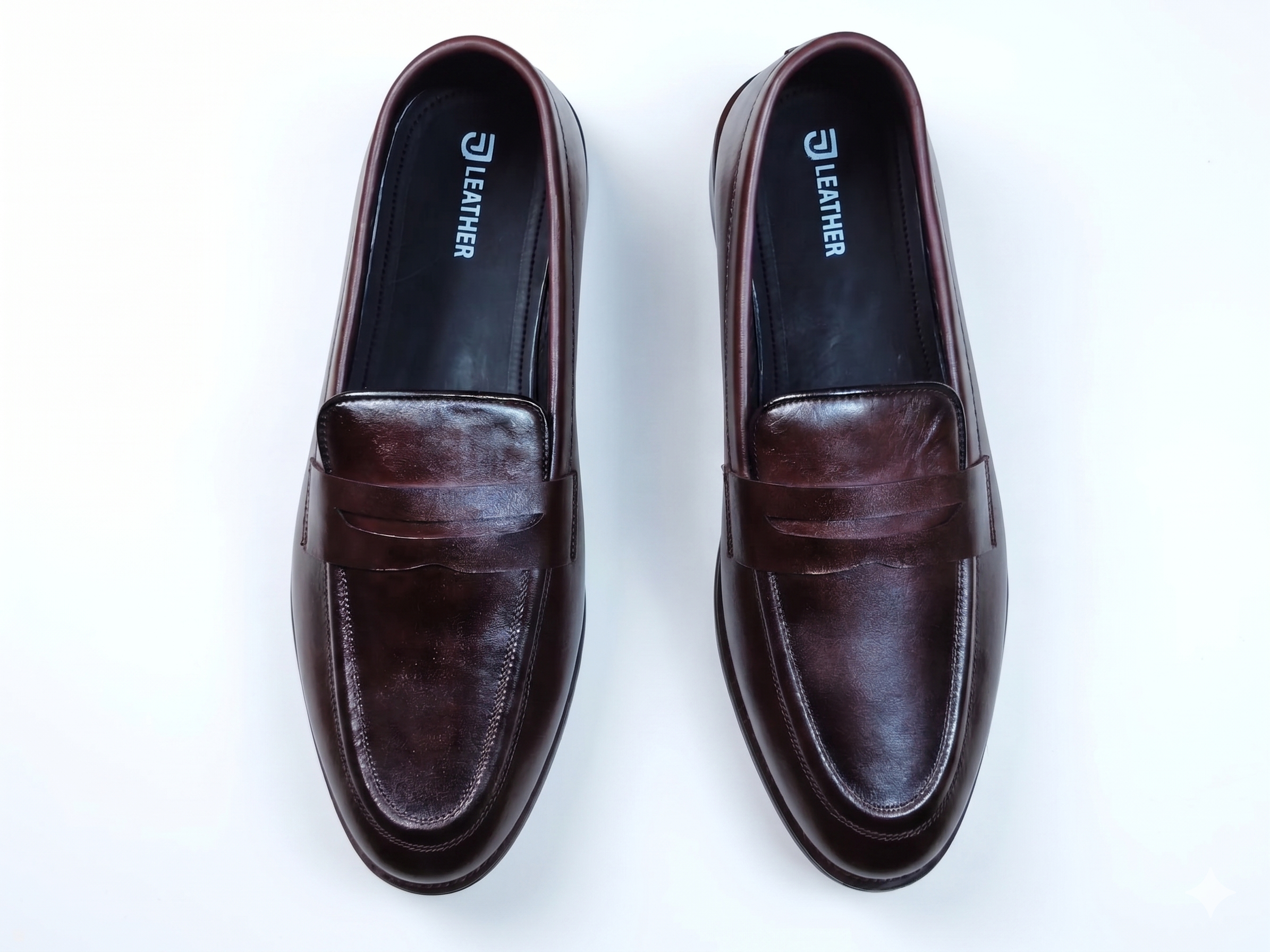 GJL Leather Premium Brown Penny Loafer JL Leather Premium Brown Penny Loafer