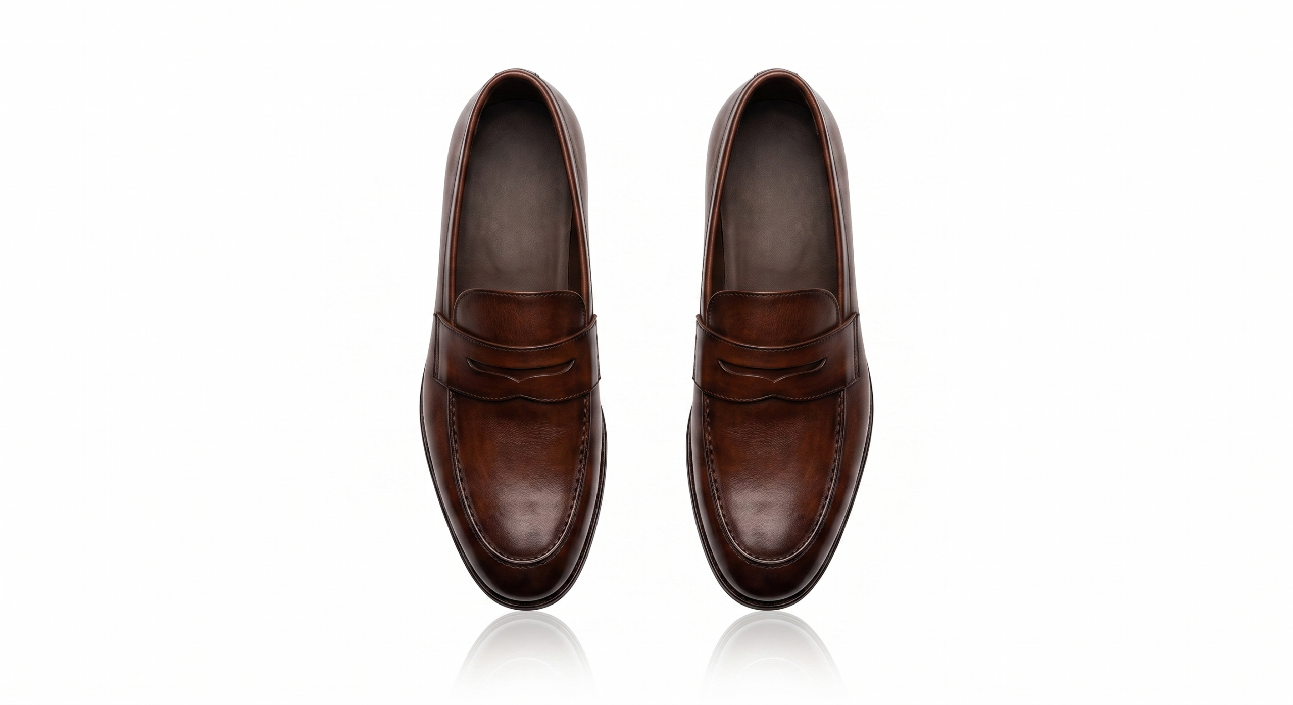 Leather Premium Hand-Burnished Penny Loafer (Tan / Cognac) Leather Premium Hand-Burnished Penny Loafer (Tan / Cognac)