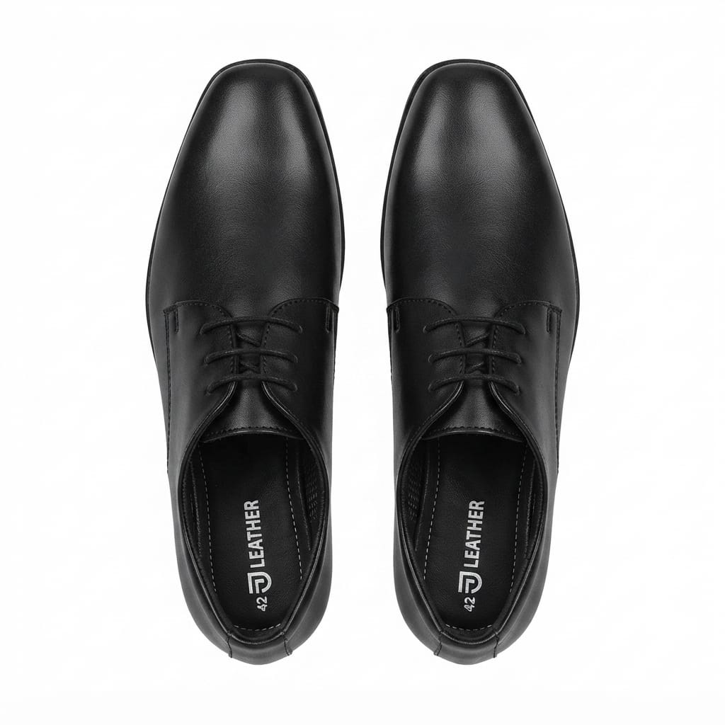 Leather Plain-Toe Formal Shoes