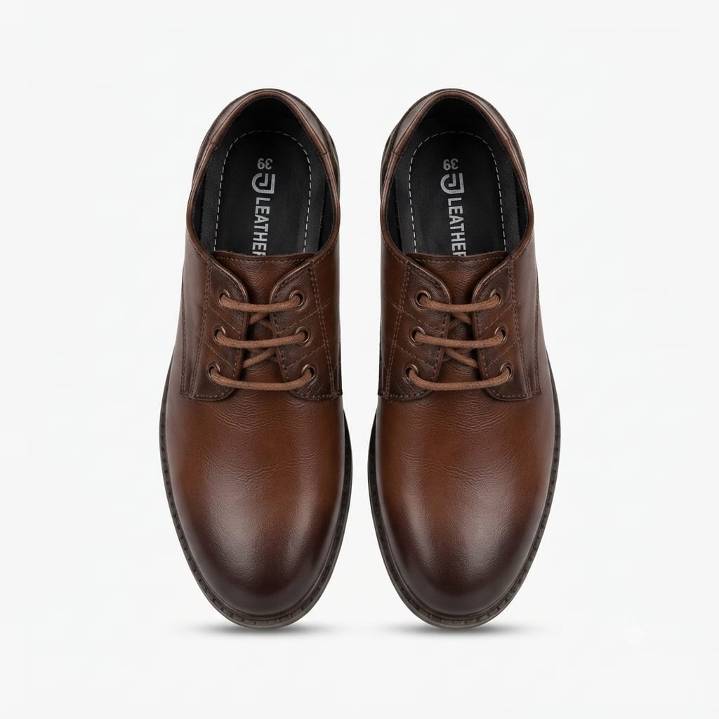 JL Original Leather Rugged Sole Derby Shoes (Coffee Brown) JL Original Leather Rugged Sole Derby Shoes (Coffee Brown)