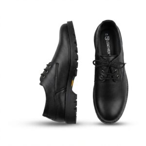 JL Leather Classic Derby with Tractor Sole — Black Edition