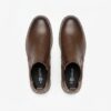 Classic Chelsea Boots – Genuine Leather, Pull-Tab, Rugged Lug Sole (Brown)