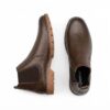 Classic Chelsea Boots – Genuine Leather, Pull-Tab, Rugged Lug Sole (Brown)