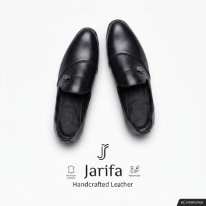 Men's Black Leather Monk Strap Loafers
