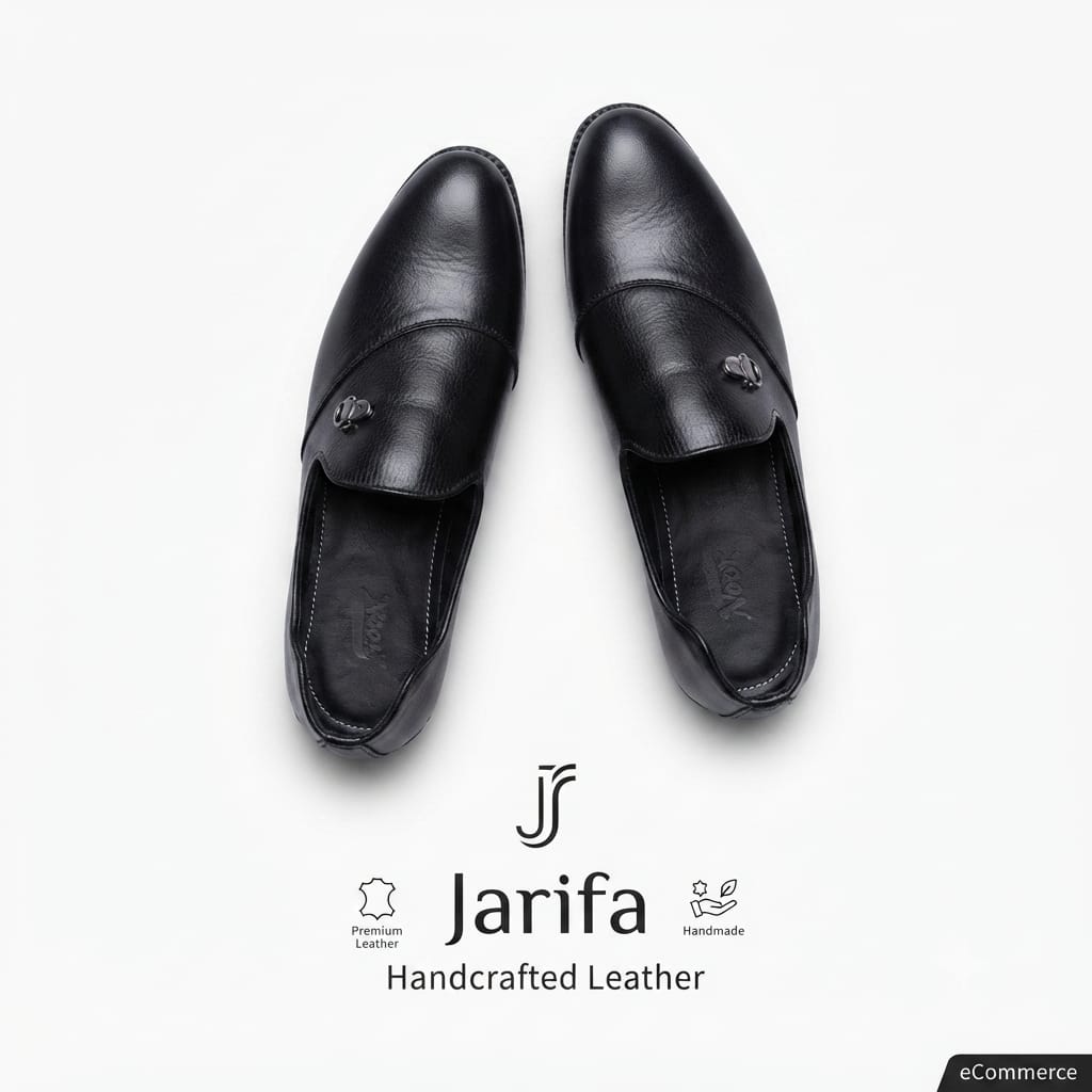 Men's Black Leather Monk Strap Loafers