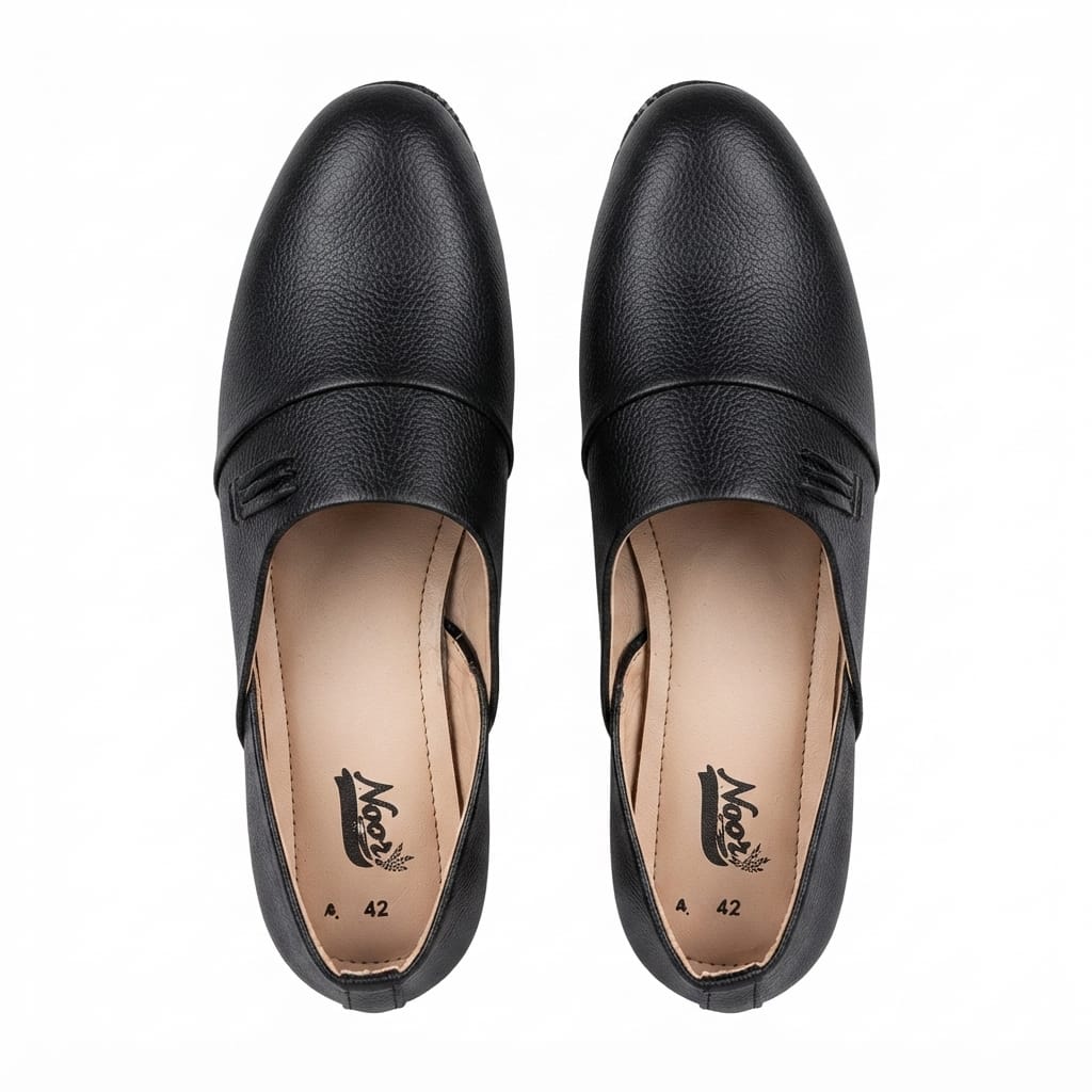 Men's Black Leather Penny Loafers