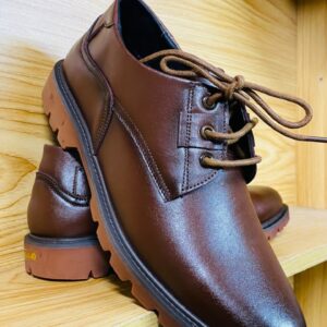 JL Original Leather Rugged Sole Derby Shoes (Coffee Brown)