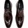 Men's Dark Brown Genuine Leather Split-Toe Derby Shoes Men's Dark Brown Genuine Leather Split-Toe Derby Shoes