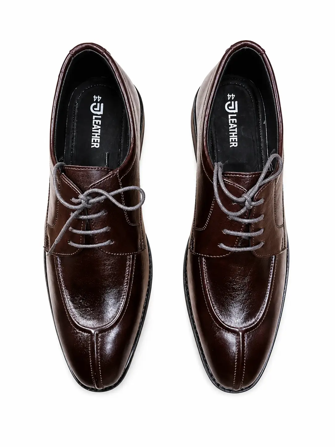 Men's Dark Brown Genuine Leather Split-Toe Derby Shoes Men's Dark Brown Genuine Leather Split-Toe Derby Shoes
