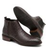 Men's Brown Snake Print Chelsea Boots