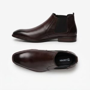 Men’s Dark Brown Leather Chelsea Boots