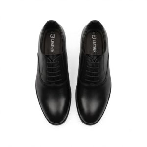 Black Leather Formal Lace-Up Shoes for Men – Classic Oxford Style