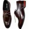 Men's Dark Brown Genuine Leather Split-Toe Derby Shoes Men's Dark Brown Genuine Leather Split-Toe Derby Shoes