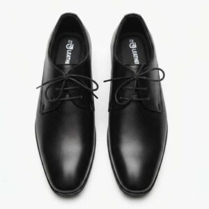 Men’s Classic Black Leather Oxford Lace-Up Shoes