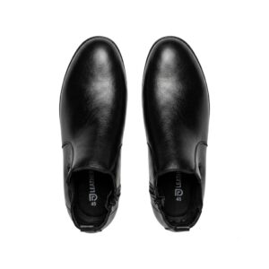 Men’s Oversize Black Leather Slip-On Boots – Plus Size Ankle Boots
