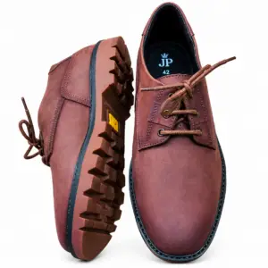 Brown Leather Derby Shoes for Men – Rugged Lace-Up