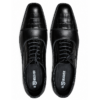 Men's Executive Black Alligator Pattern Leather Oxford Shoes