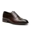 tep up your style with Jarifa Leather Men's Crocodile-Embossed Dark Brown Oxford Shoes. Crafted from genuine leather for premium style and comfort. Buy now!